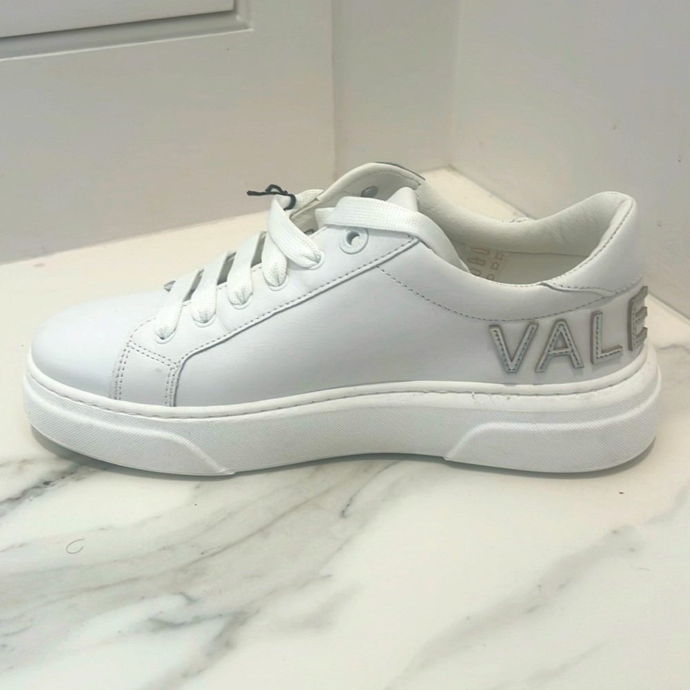 Valentino designer white platform sneakers brand new with tags size 7 1/2